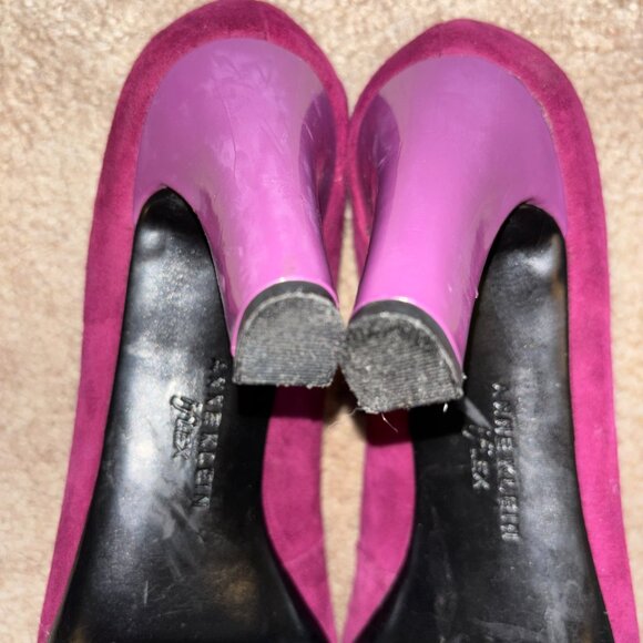 Ann Klein Clemence iFlex Magenta Suede Pumps Heels 9 - Picture 8 of 11